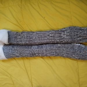 Fluffy knee high socks